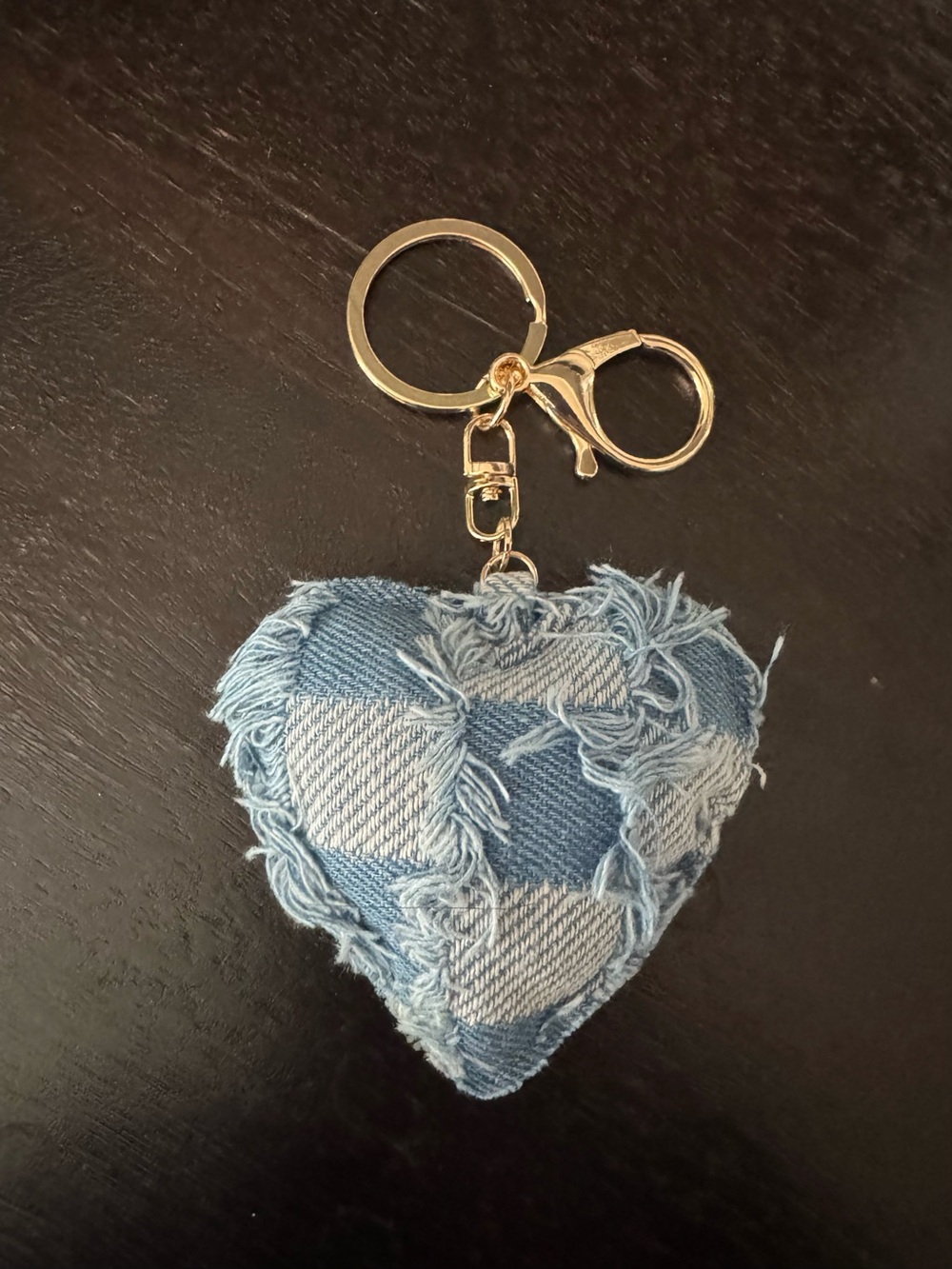 FREE with purchase Blue Denim Heart Bag Charm